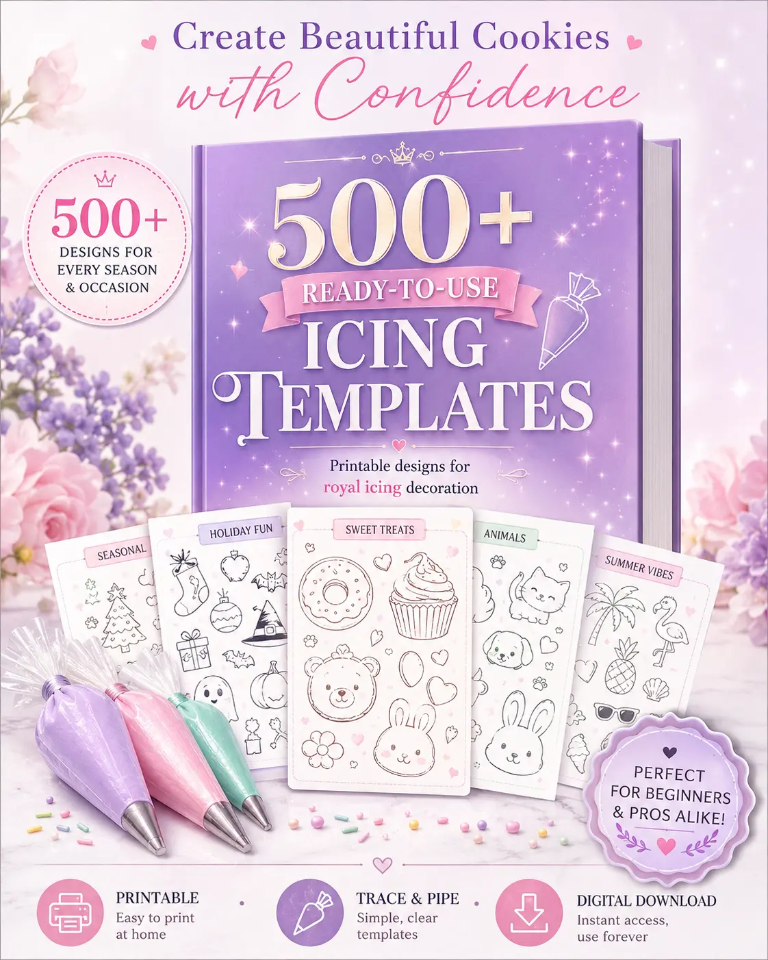 500+ Royal Icing Templates preview