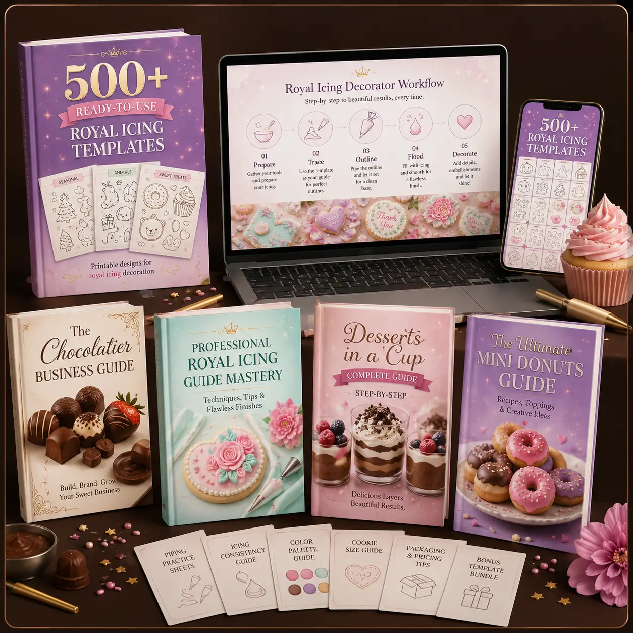 Pack of 5 premium dessert guides